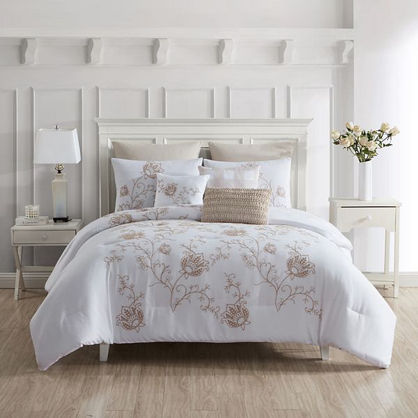 Marie Claire Willow Comforter Set with Shams and Decorative Pillows