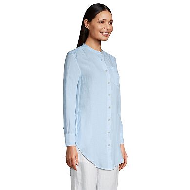 Women's Lands' End Linen A-Line Tunic Shirt