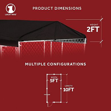 WeatherGuard CL-00301 5' x 10' Outdoor All Season Dog Kennel Waterproof Cover