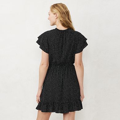 Women's LC Lauren Conrad Ruffle Sleeve Fit & Flare Dress