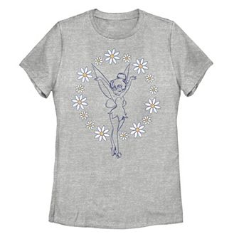 Disney's Peter Pan Tinker Bell Juniors' Spring Floral Circle Tee