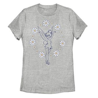 Disney's Peter Pan Tinker Bell Juniors' Spring Floral Circle Tee