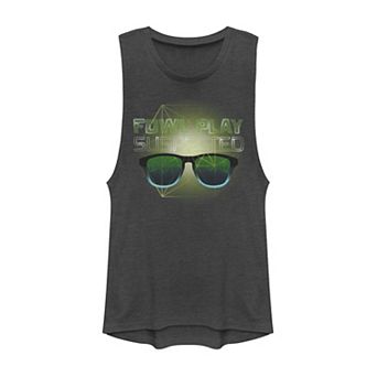 Juniors' Artemis Fowl Fowl Play Muscle Tank Top