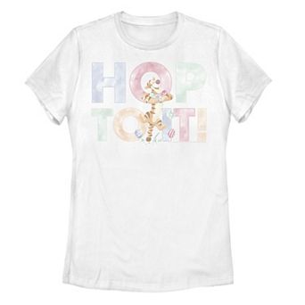 Juniors' Disney's Winnie The Pooh Easter Tigger Hop To It Tee