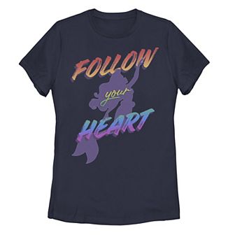 Disney's The Little Mermaid Ariel Follow Your Heart Juniors' Graphic Tee