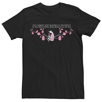 Juniors' Disney's Mulan Cherry Blossom Quote Tee