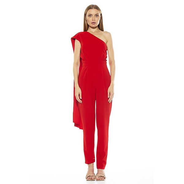 Women's ALEXIA ADMOR Cape OneShoulder Jumpsuit
