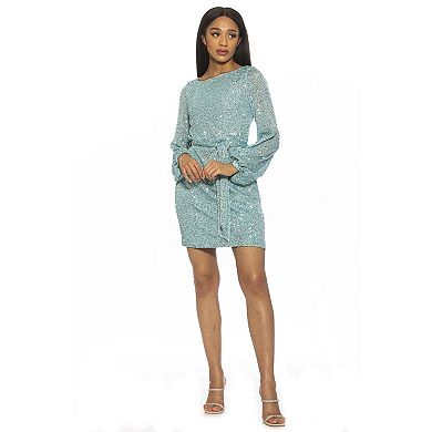Women's ALEXIA ADMOR Val Velvet Sequin Shift Dress