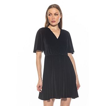 Women's ALEXIA ADMOR Oakless Flutter Sleeve Fit & Flare Dress