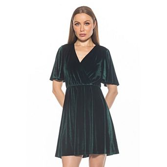 Women's ALEXIA ADMOR Oakless Flutter Sleeve Fit & Flare Dress