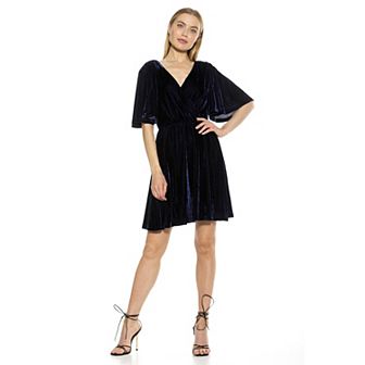 Women's ALEXIA ADMOR Oakless Flutter Sleeve Fit & Flare Dress