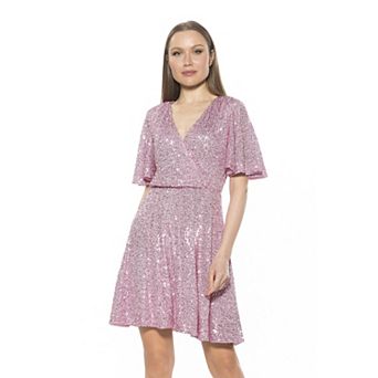 Women's ALEXIA ADMOR Oakless Flutter Sleeve Fit & Flare Dress