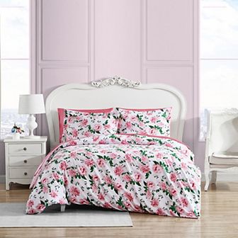 Betsey Johnson Blooming Roses Duvet Set with Shams