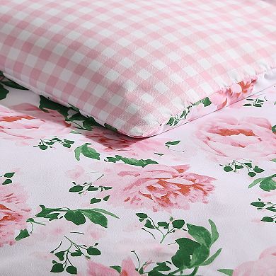 Betsey Johnson Blooming Roses Duvet Set with Shams