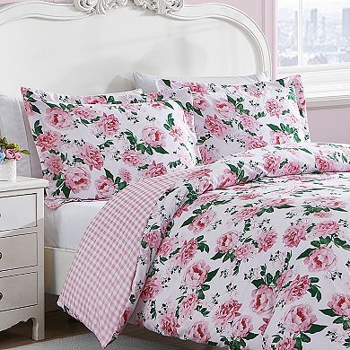 Betsey Johnson Blooming Roses Duvet Set with Shams