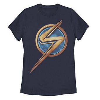 Juniors' Ms. Marvel Logo Tee