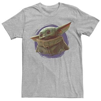 Men's Star Wars The Mandalorian The Child Purple Ball Graphic Tee