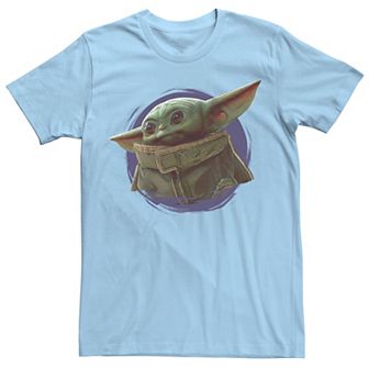 Men's Star Wars The Mandalorian The Child Purple Ball Graphic Tee