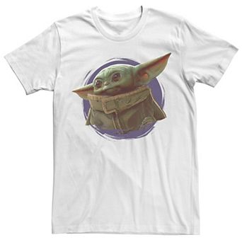 Men's Star Wars The Mandalorian The Child Purple Ball Graphic Tee