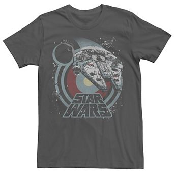 Men's Star Wars Retro Millennium Falcon Target Practice Graphic Tee