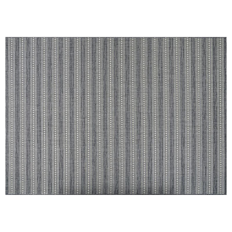 Couristan Afuera Beachcomber Indoor Outdoor Area Rug, Grey, 6.5X9.5 Ft