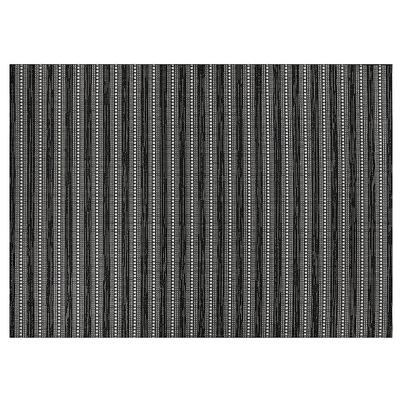 Couristan Afuera Beachcomber Indoor Outdoor Area Rug, Black, 8X11 Ft