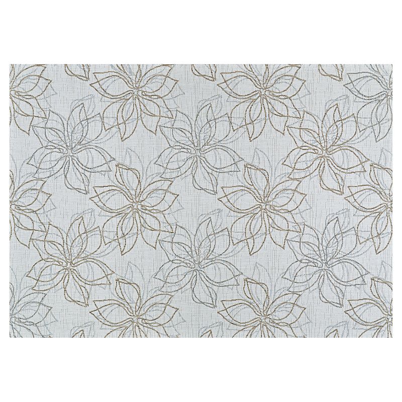 Couristan Charm Botanical Indoor Outdoor Area Rug, Beig/Green, 6.5X9.5 Ft