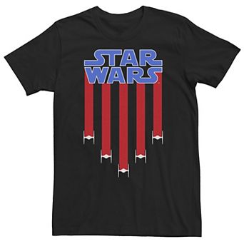 Big & Tall Star Wars Fighter Jets Star Bangled Banner July 4th Tee