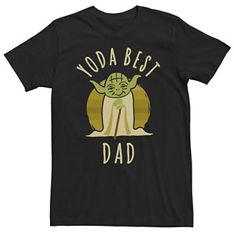 Big & Tall Star Wars "Yoda Best Dad" Cartoon Yoda Tee
