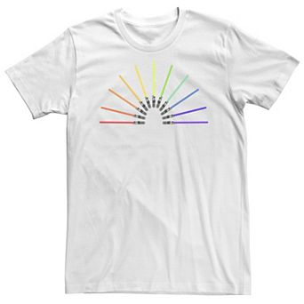 Big & Tall Star Wars Pride Rainbow Lightsabers Tee