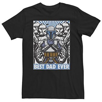 Big & Tall Star Wars Father's Day Jango Fett Best Dad Ever Tee