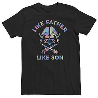 Big & Tall Star Wars Darth Vader "Like Father Like Son" Paint Splatter Tee