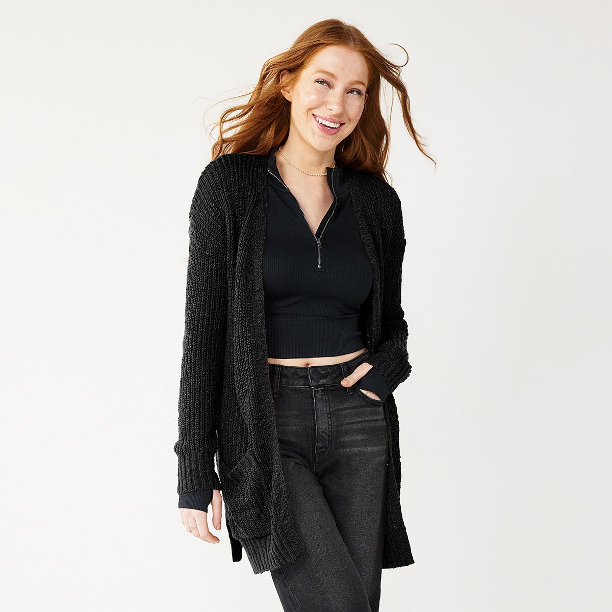 Black Cardigan Sweaters for Women Kohl s