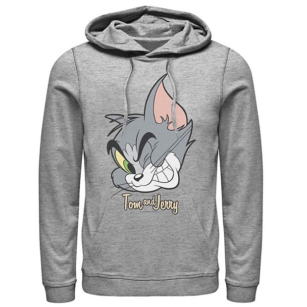 Mens Tom And Jerry Tom Cat Big Face Hoodie