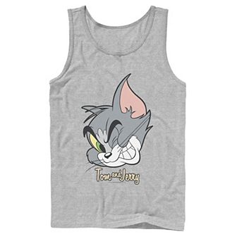 Mens Tom And Jerry Tom Cat Big Face Tank Top
