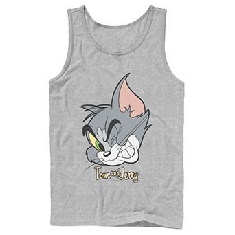 Mens Tom And Jerry Tom Cat Big Face Tank Top
