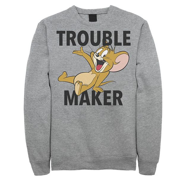 Mens Tom And Jerry Trouble Maker Portrait Sweatshirt