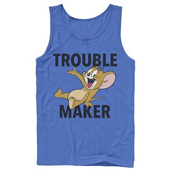 Mens Tom And Jerry Trouble Maker Portrait Tank Top