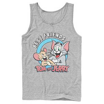 Mens Tom And Jerry Best Friends Portrait Tank Top