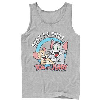 Mens Tom And Jerry Best Friends Portrait Tank Top