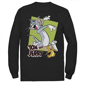 Mens Tom And Jerry Retro Style Green Box Portrait Tee