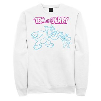 Mens Tom And Jerry High Five Line Art Sweatshirt