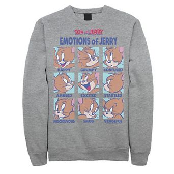 Mens Tom And Jerry Emotions Of Jerry Box Up Sweatshirt