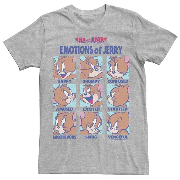 Mens Tom And Jerry Emotions Of Jerry Box Up Tee