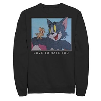 Mens Tom And Jerry Love To Hate You Portrait Sweatshirt