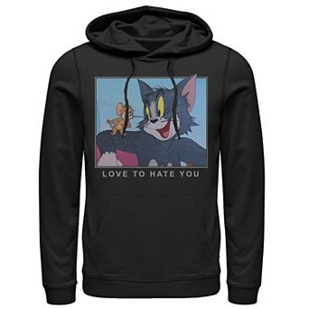 Mens Tom And Jerry Love To Hate You Portrait Hoodie