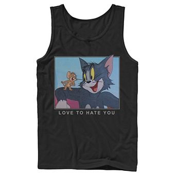 Mens Tom And Jerry Love To Hate You Portrait Tank Top