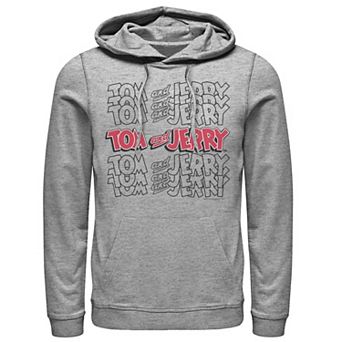 Mens Tom And Jerry Logo Stack Hoodie