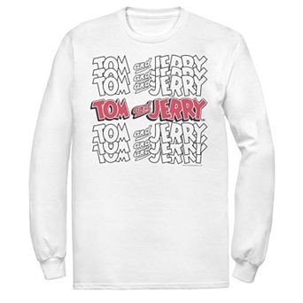 Mens Tom And Jerry Logo Stack Tee