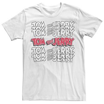 Mens Tom And Jerry Logo Stack Tee